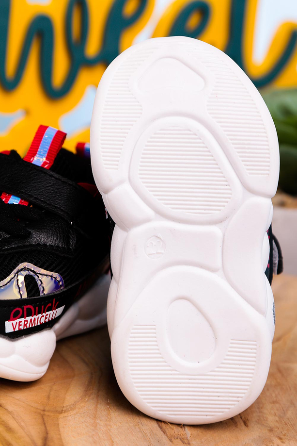 Czarne buty sportowe na rzep Casu 204/38M
