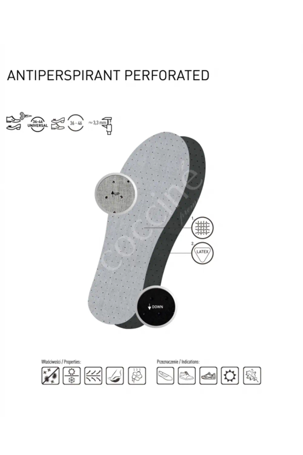 Przeciwpotliwa perforowana wkładka Coccine Antiperspirant Perforated  do obuwia codziennego 