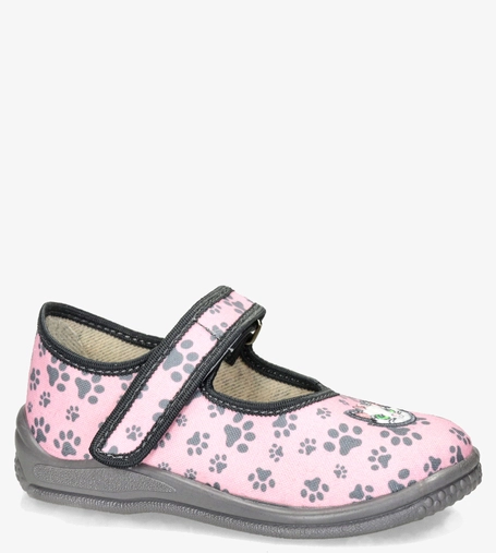 Różowe kapcie Zetpol ze skórzaną wkładką Weronika 682