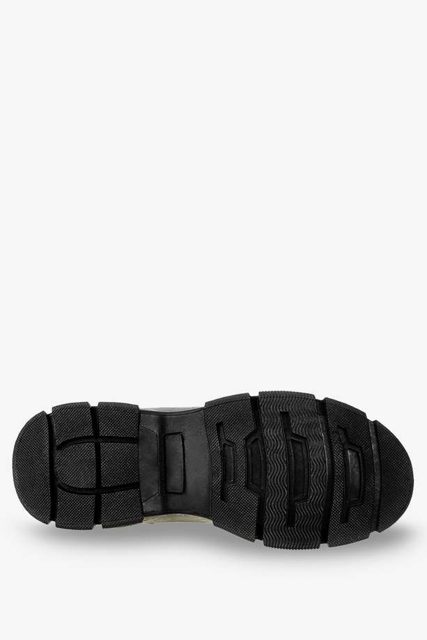 Czarne botki sneakersy damskie z futerkiem sznurowane Casu MB-113