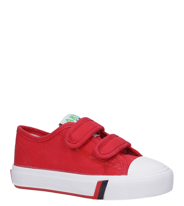 Czerwone trampki na rzepy Casu AT-5102
