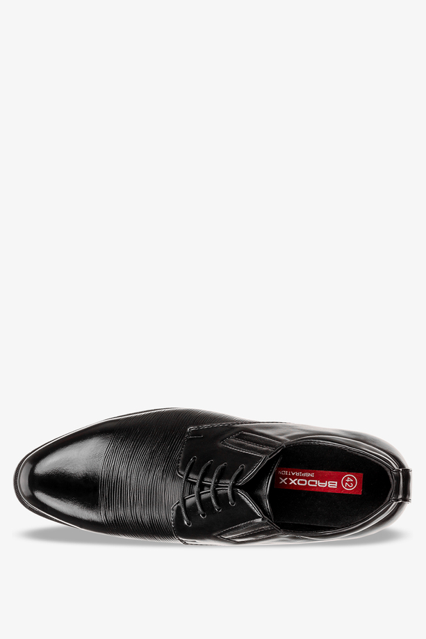 Czarne buty wizytowe sznurowane Casu MXC408/8