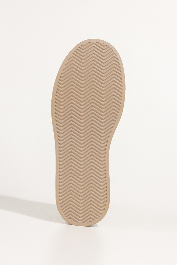 Brązowe sneakersy skórzane damskie creepersy na platformie sznurowane Carla 7593