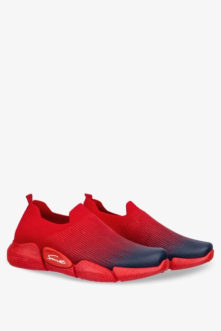 Czerwone buty sportowe slip on Casu 26-3-22-2R