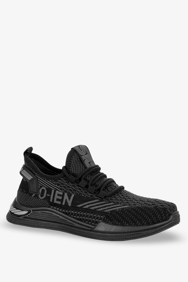 Czarne buty sportowe sznurowane Casu 39-4-21-B