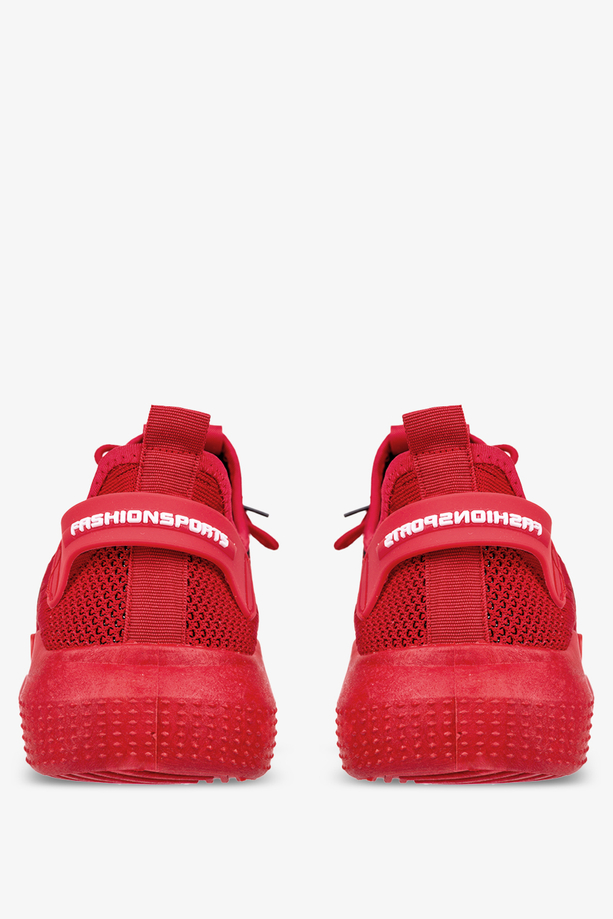 Czerwone buty sportowe sznurowane Casu 25-3-22-R