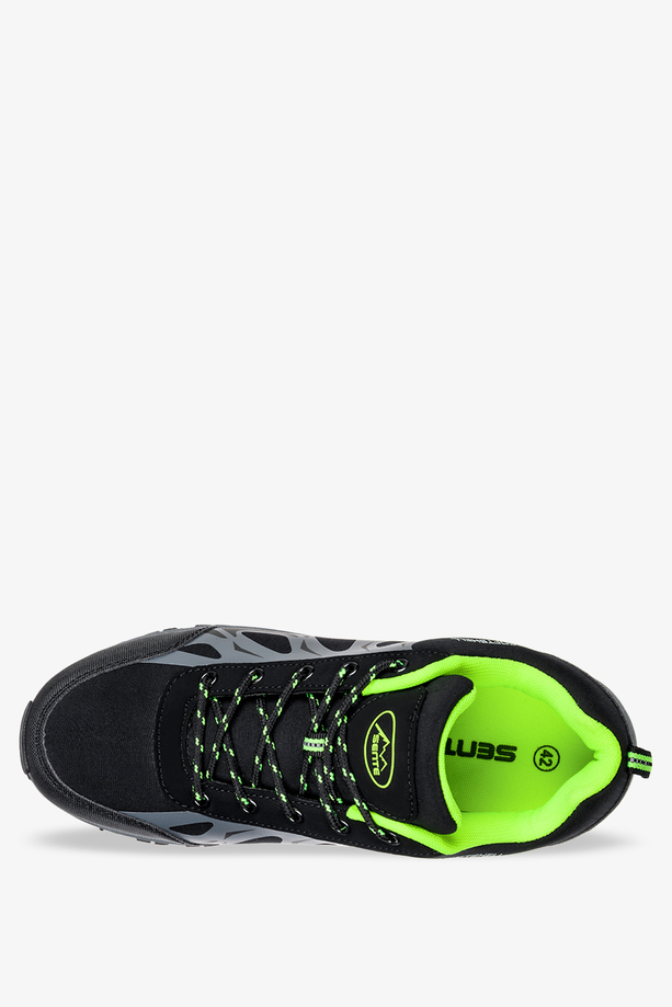Czarne buty trekkingowe sznurowane softshell Casu A2110-2