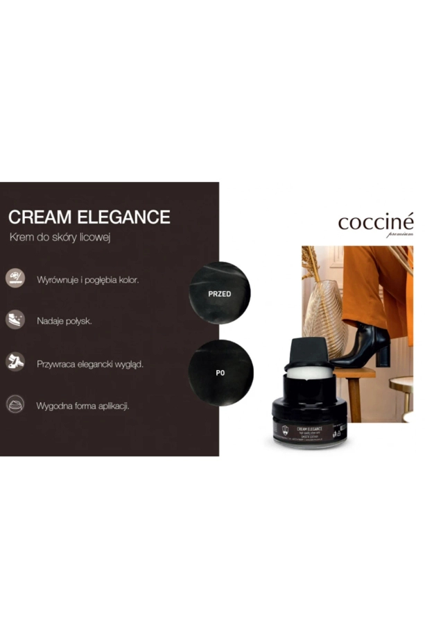  Pielęgnujący krem do obuwia Coocine Cream Elegance bezbarwny  50 ml  