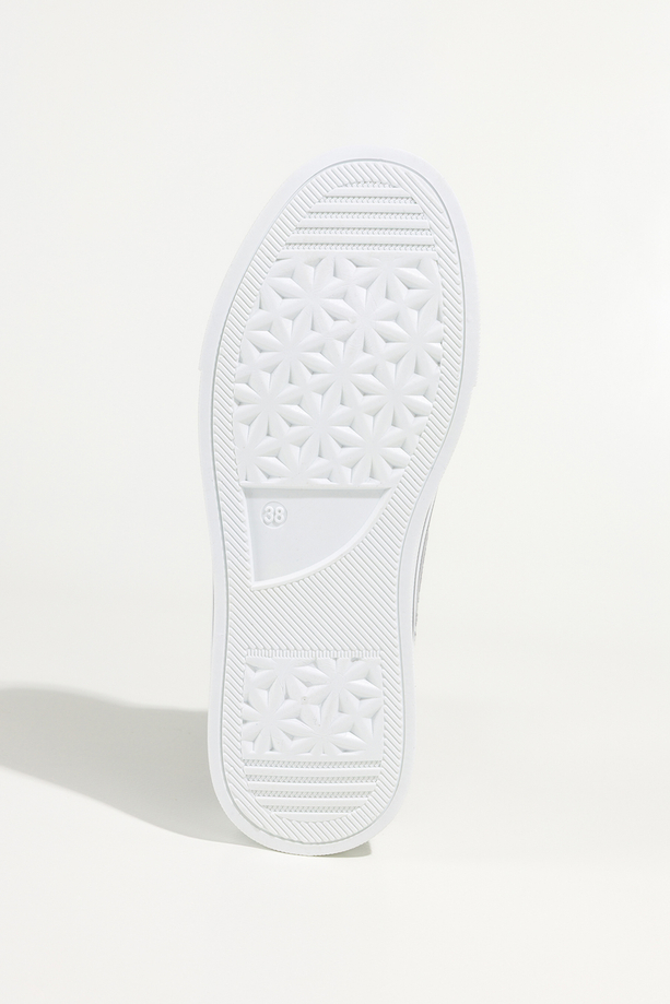 Szare trampki damskie ażurowe sneakersy na platformie koronkowe sznurowane Carla YZ847-4