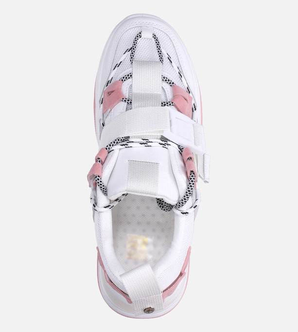 Białe buty sportowe sneakersy sznurowane Casu 20G4/P